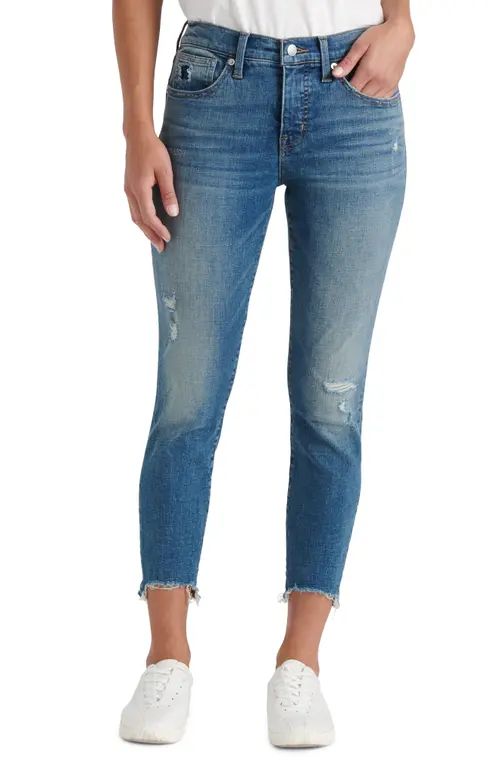 Lucky Brand Ava Distressed Chewed Hem Crop Skinny Jeans in Via Alcalde Dx at Nordstrom, Size 27 X 27 | Nordstrom