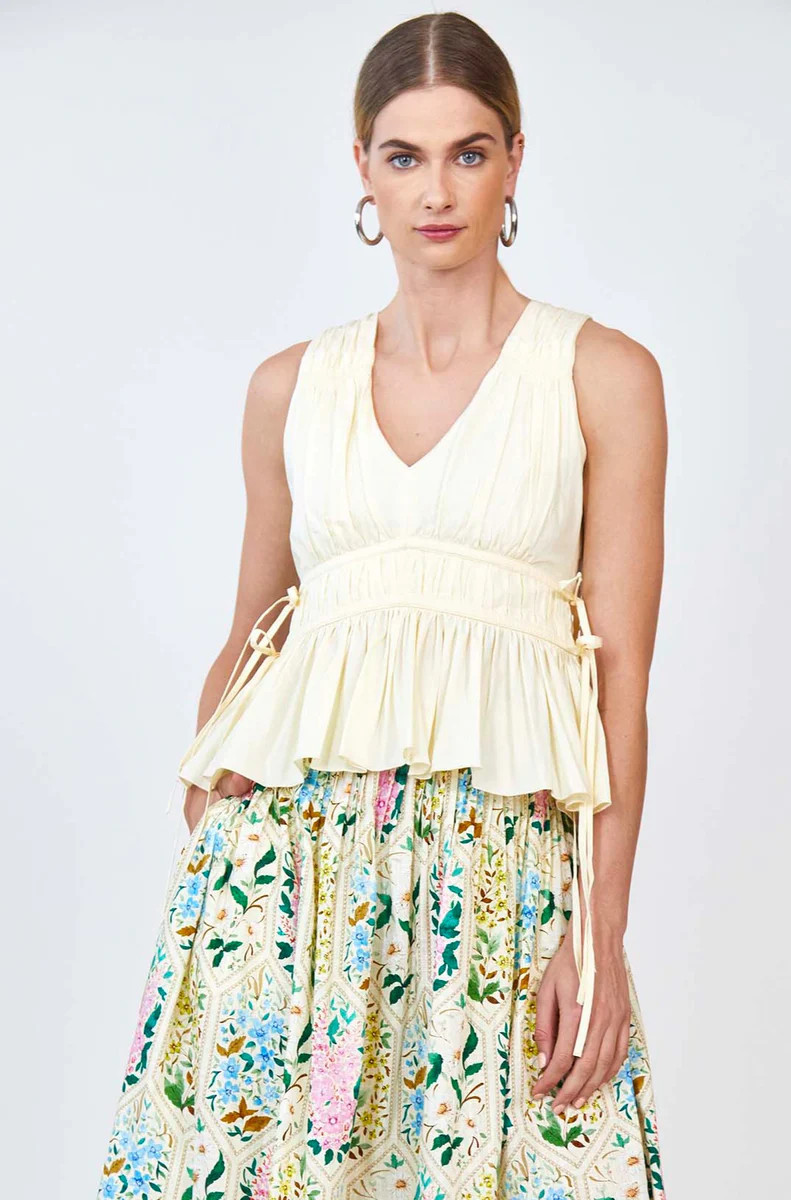 Banks Top | V-Neck Blouse | Hunter Bell | Hunter Bell