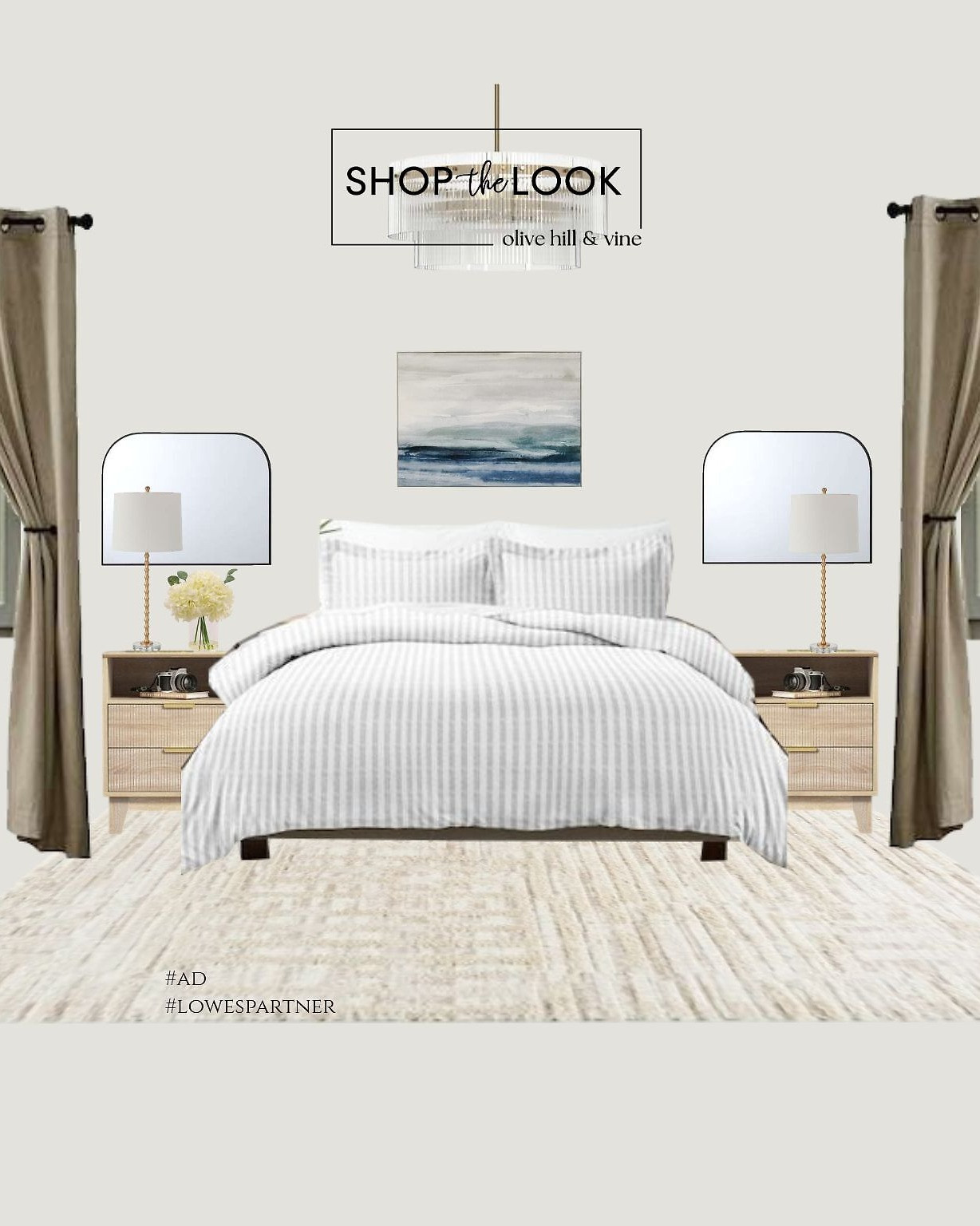 #ad Kicking off our exclusive @loweshomeimprovement bedroom design with a first look at the mood board — soft neutrals, layered textures, and elevated essentials all sourced in one place. Can’t wait to bring this space to life. ✨🤍 #LowesPartner 

 

#LTKHome