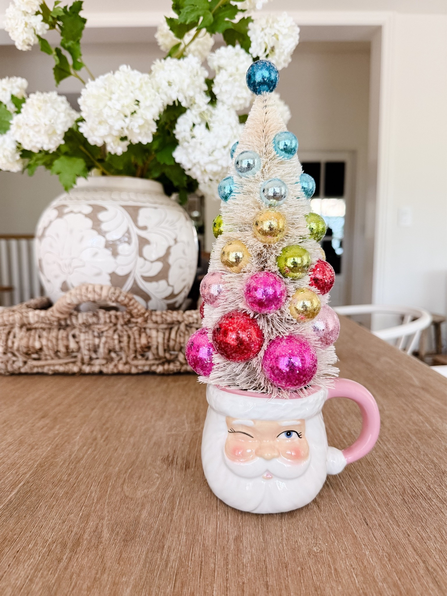 I’ve seen the bottlebrush in a mug popping up this Christmas season and decided to make my own Anthro-inspired one! The bottle brush I used is the larger size.