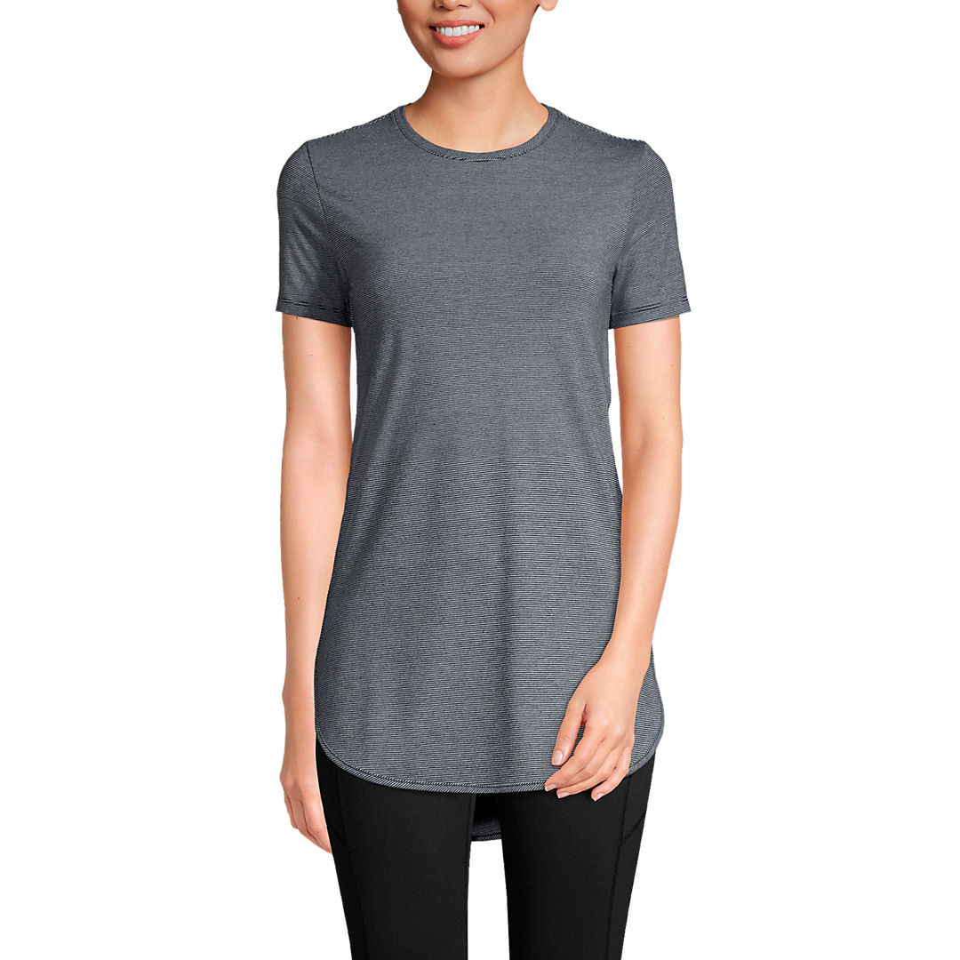 Women's Moisture Wicking UPF Sun Curved Hem Tunic Top | Lands' End (US)