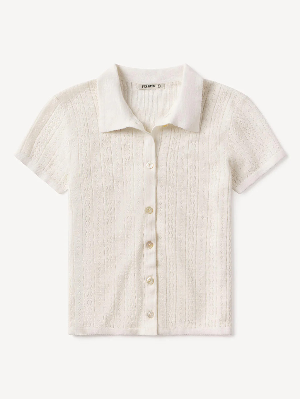 Soft White Coastal Linen Pointelle Polo - Buck Mason- Modern American Classics | Buck Mason