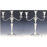 Antique English Silver Plate 3 Light Convertible Candelabra Candlesticks 18 | Etsy (US)