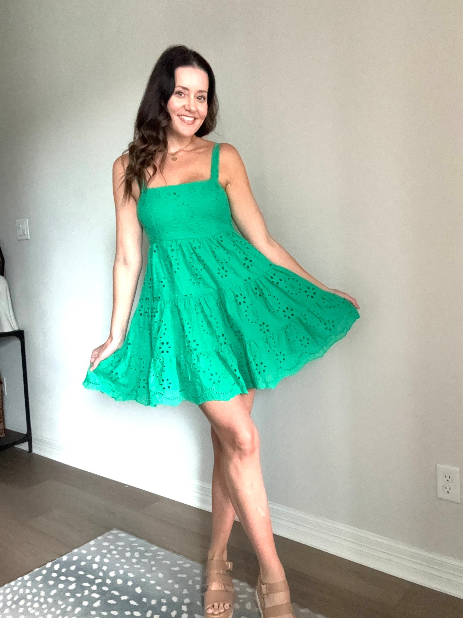 Pretty green eyelet dress 

#LTKFindsUnder50 #LTKWedding