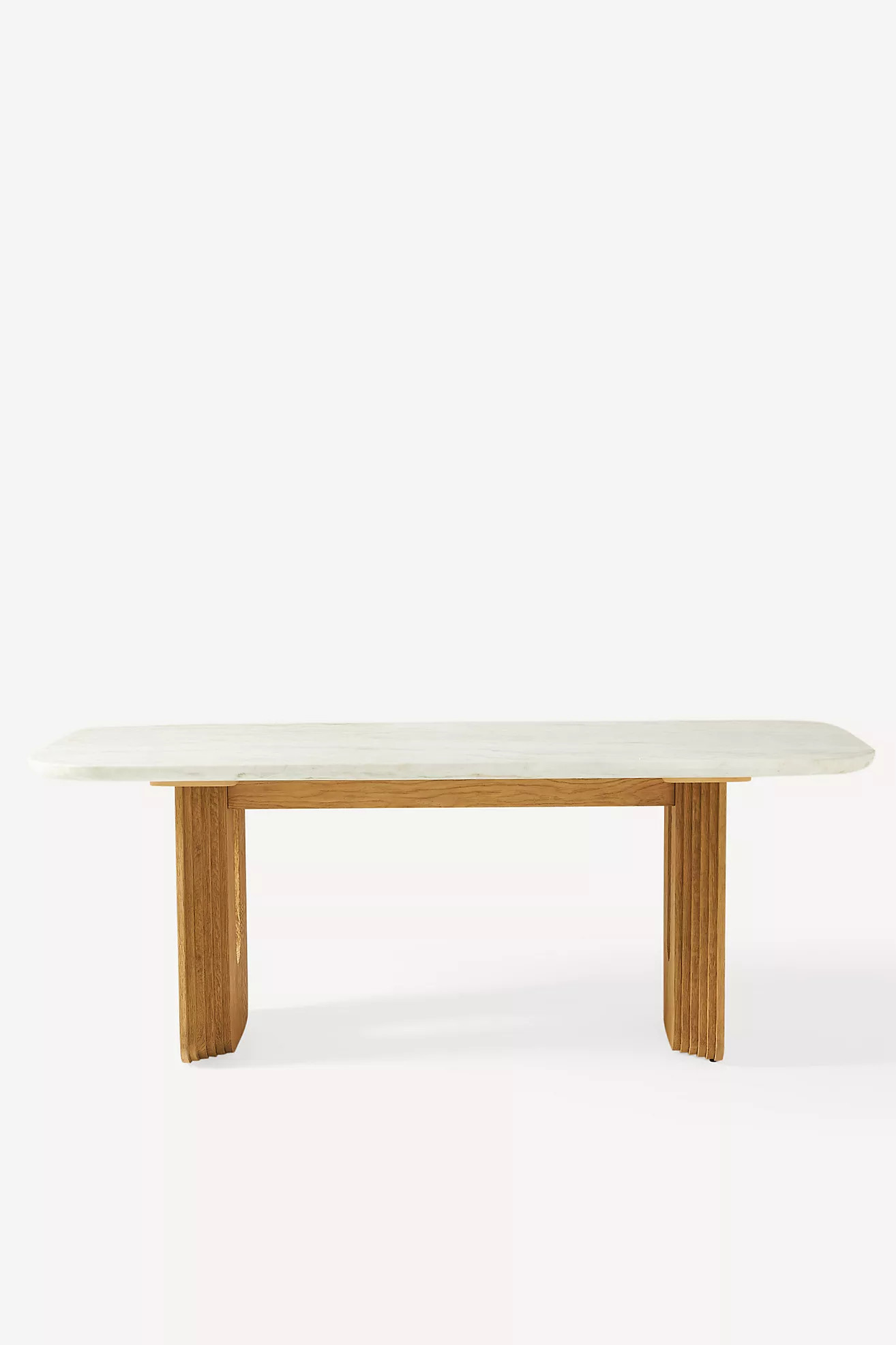 Cayden Rectangular 80" Carrara Marble Dining Table | Anthropologie (US)
