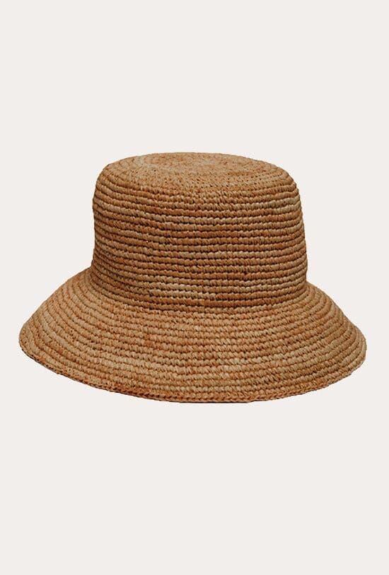 Cannes Straw Bucket Hat - Carmel | Vitamin A Swim