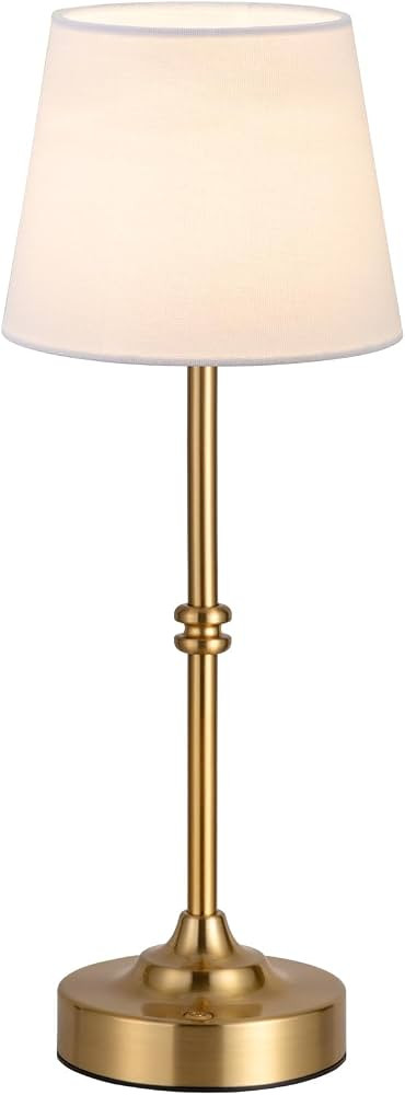Kakanuo Cordless Table Lamp, Rechargeable Battery Operated, Brass, 1 Pack | Amazon (US)