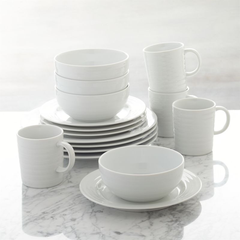 Roulette 16-Piece Dinnerware Set + Reviews | Crate & Barrel | Crate & Barrel