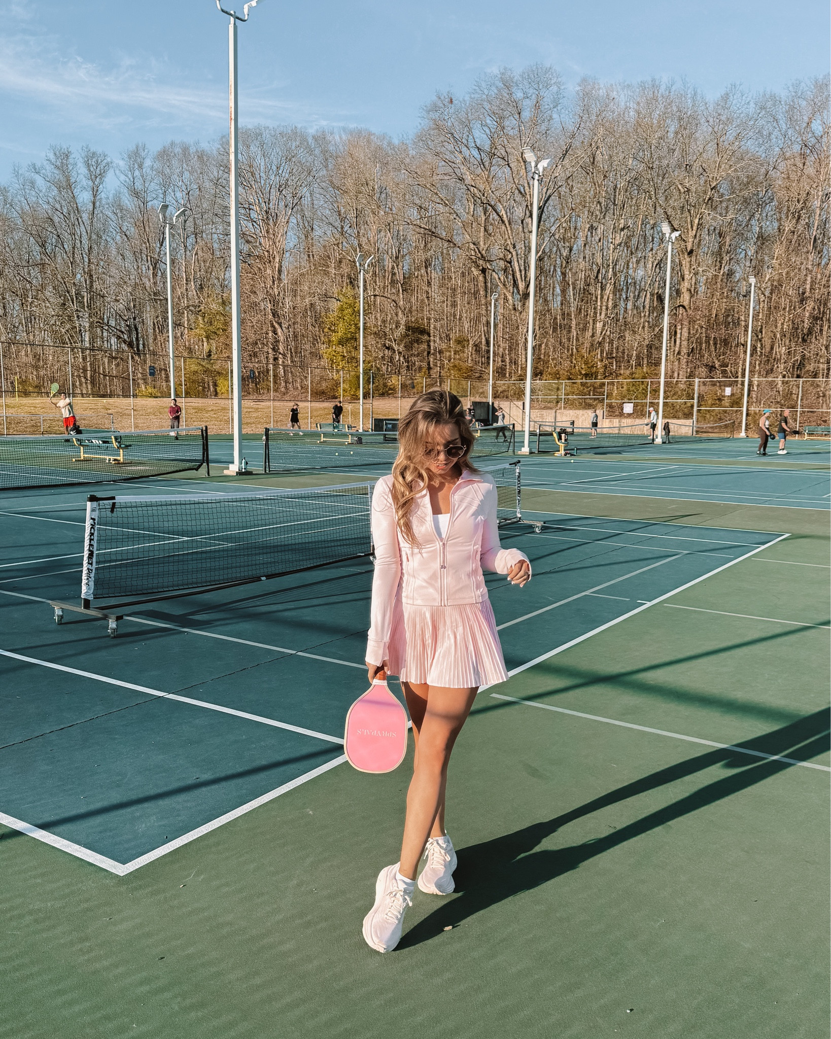 Spring pickleball look 🎀🏓 color is lululemon strawberry milkshake 

#LTKFindsUnder100 #LTKFindsUnder50 #LTKActive