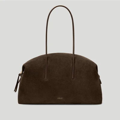 DeMellier The Stockholm in Mocha Suede & Mocha Smooth Leather Tote & Work bag | DeMellier