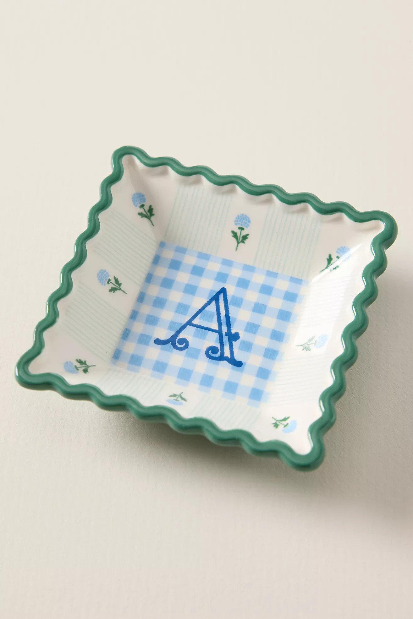 Georgia Monogram Stoneware Trinket Dish | Anthropologie (UK)