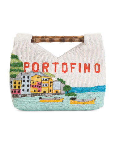 Beaded Portofino Clutch Bag For Women, Leather | TJ Maxx