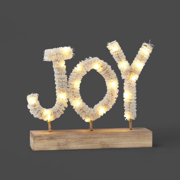 Lit Wood Joy Table Decor - Wondershop™ | Target