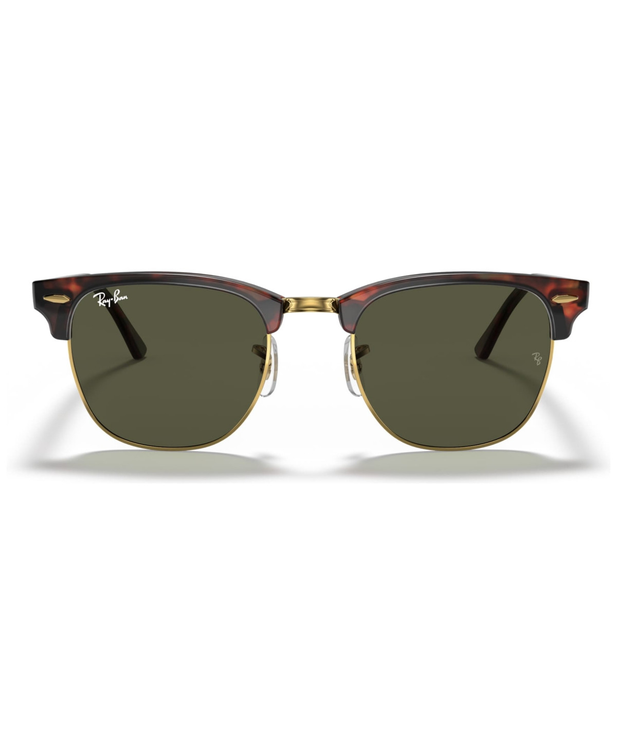 Ray-Ban Sunglasses, RB3016 Clubmaster - TORTOISE/GREEN | Macy's