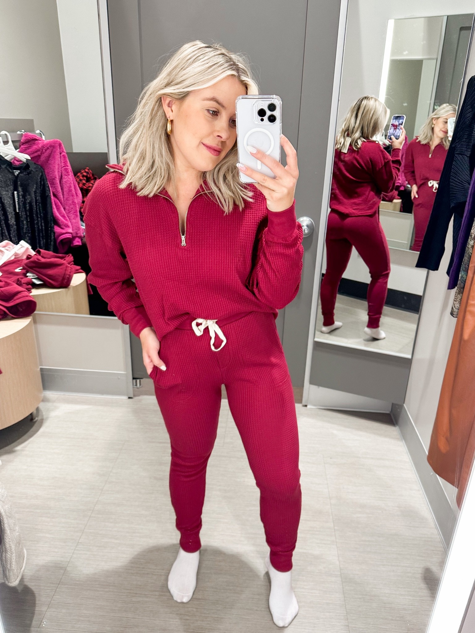 Waffle knit jogger set from target. Size small and true to size. #targetfinds #targetstyle 

#LTKSeasonal #LTKunder100 #LTKunder50