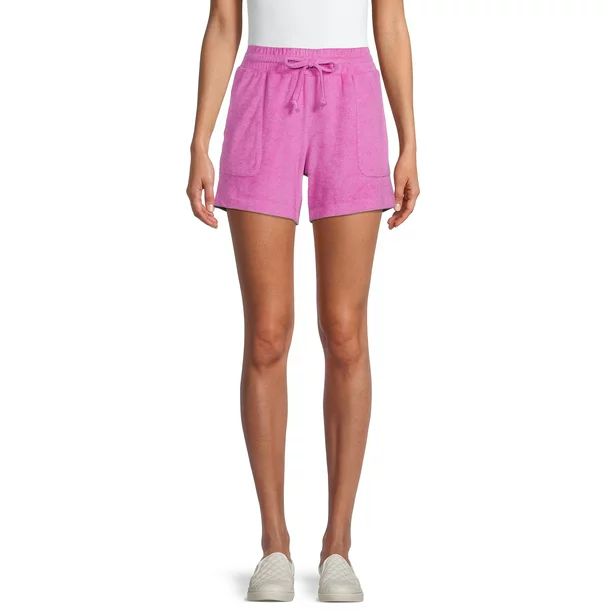 Time And Tru Women's French Terry Pull-On Shorts - Walmart.com | Walmart (US)