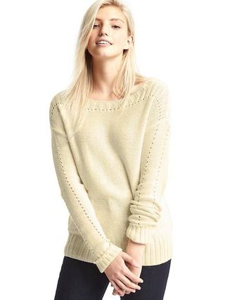 Chunky pointelle sweater | Gap US