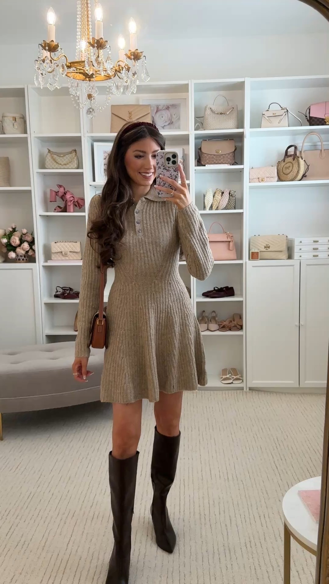 Fall sweater dress under $100 Nordstrom find!! Styled with tall boots also under $100 🫶🏼 both pieces fit TTS! 

#LTKFindsUnder100 #LTKFindsUnder50
