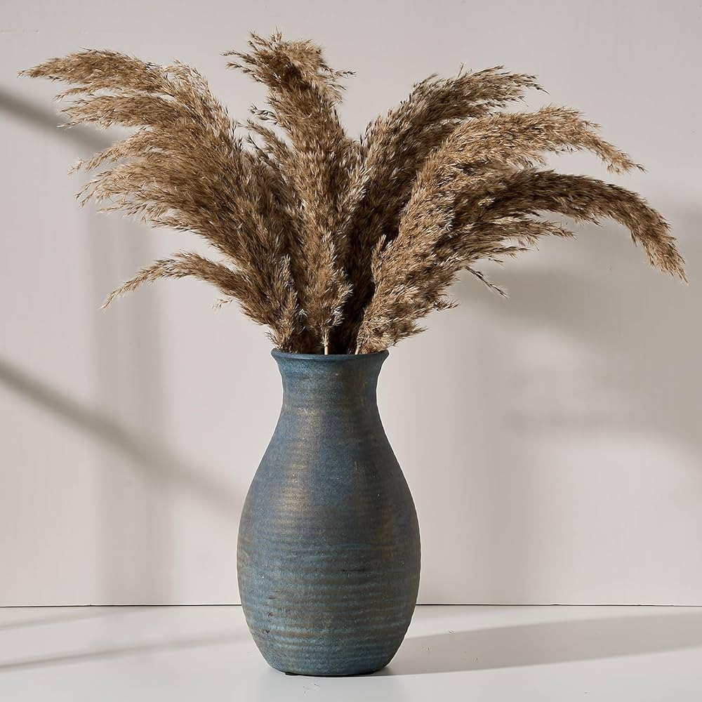 10.8 Inch Ceramic Rustic Antique Vase, Minimalist Unique Style Decorative Vase for Home Decor,Lar... | Amazon (US)