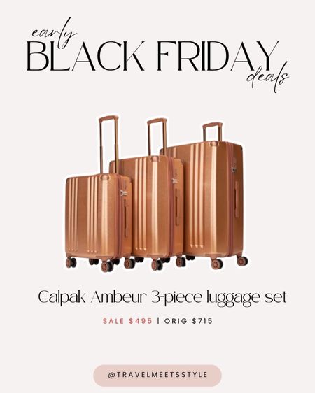 My favorite CALPAK luggage set is currently on MAJOR sale! Included is a carry on bag, medium sized suitcase, and large checked bag for only $495 (original price $715). This set comes in four different metallic colors, and I’m especially loving their limited edition copper color right now! If you’re looking for the perfect travel gift for her, now is the time to buy. 


#LTKtravel #LTKsalealert #LTKGiftGuide