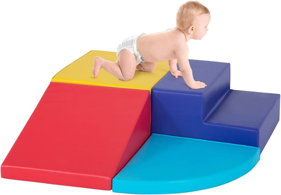 4-Piece Set Climbing Toys for Toddlers 1-3 and Climb Foam Play Set Babies Foam Blocks Toddler Cli... | Amazon (US)