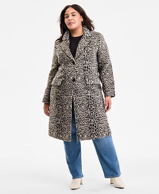 Plus Size Single-Breasted Coat | Macy's