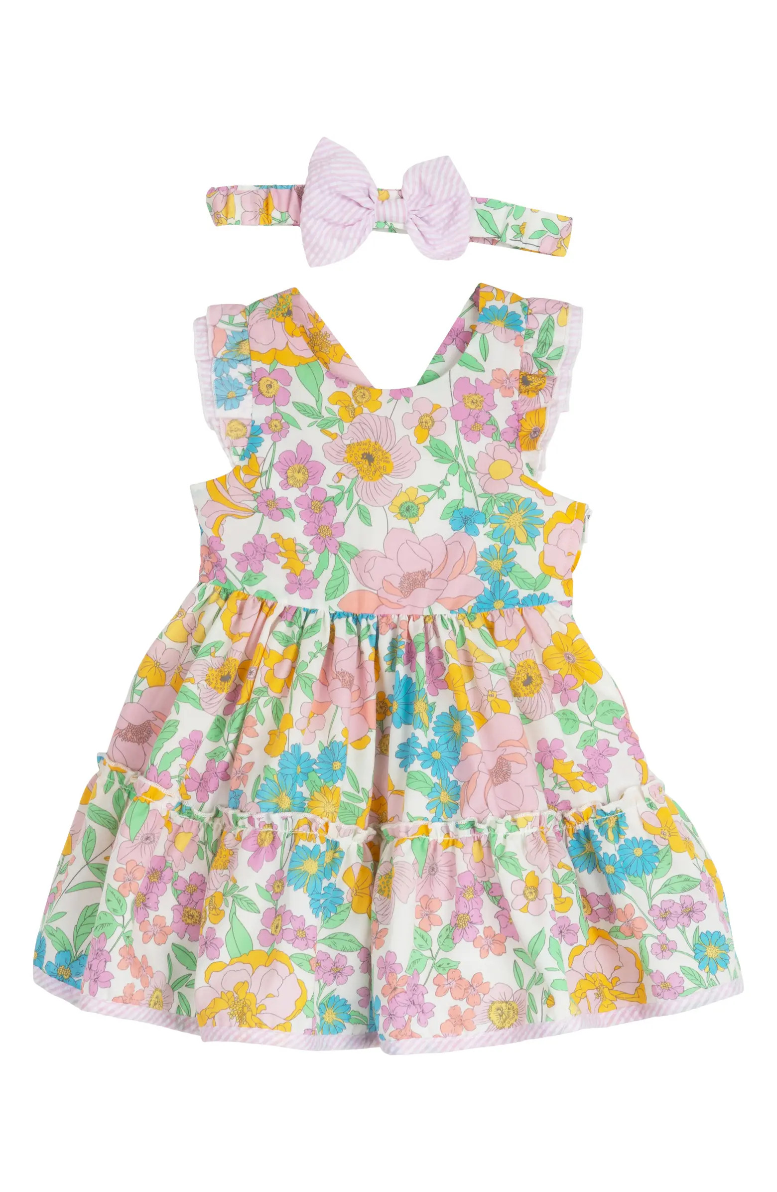 Kids' Floral Dress & Bow Headband Set | Nordstrom Rack