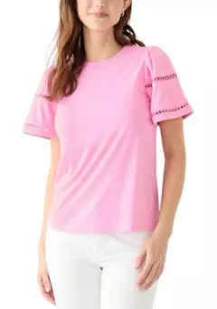 Crown & Ivy™ Women's Short Flutter Sleeve Top | Belk