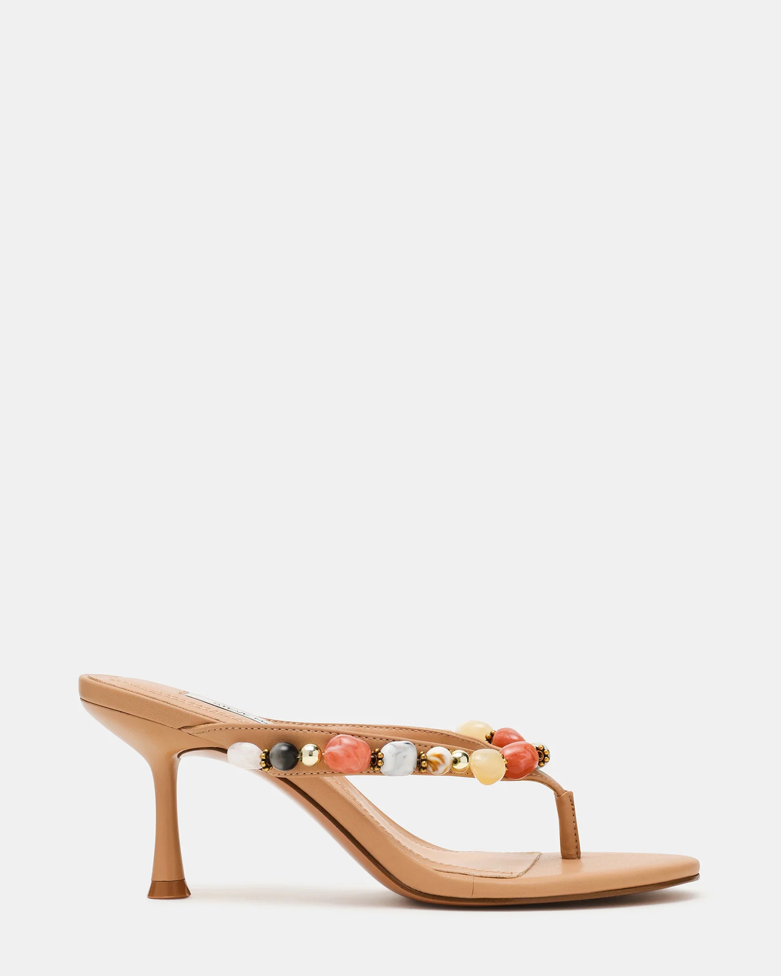 FAROH STONE Natural Multi Thong Heels | Women's Designer Shoes | Steve Madden (Canada)