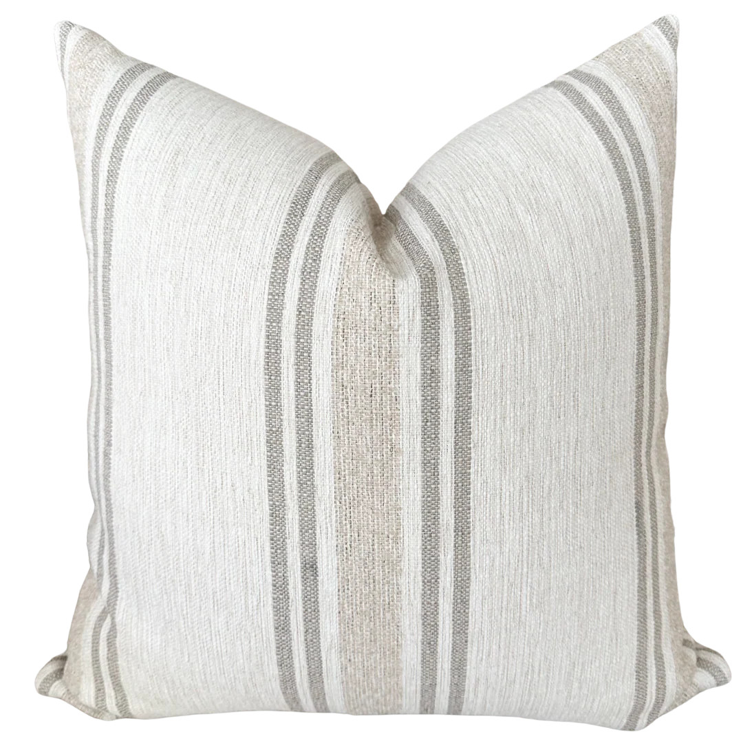 Timeless Stripe | Neutral Pillow Cover | Hackner Home (US)