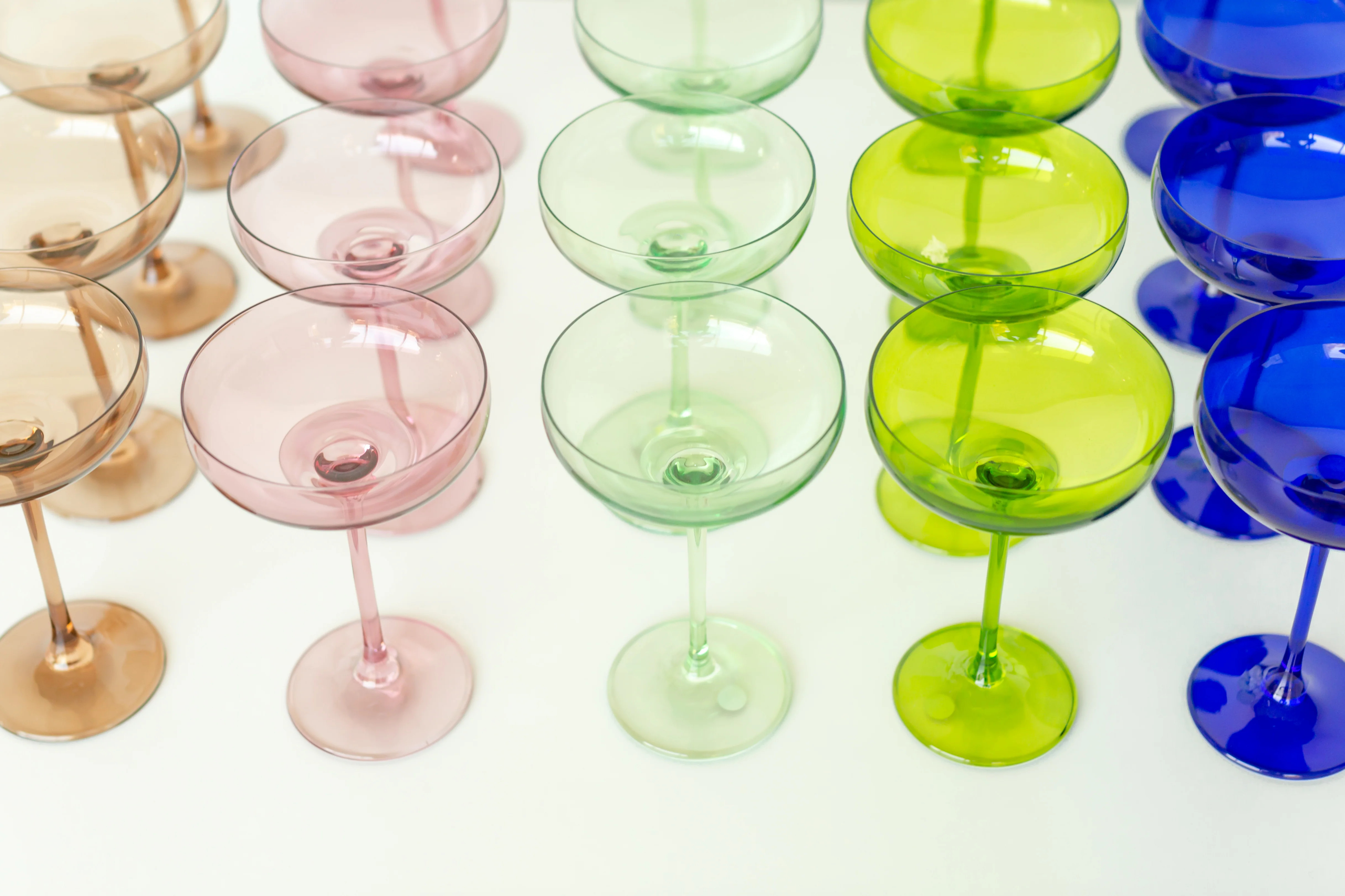 Estelle Champagne Single Coupe Glass {ALL COLORS} | Estelle Colored Glass