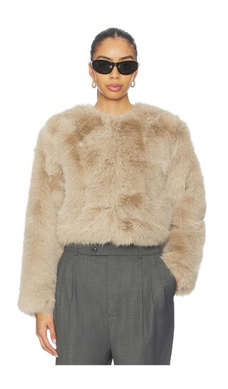 Crop Faux Fur Coat in Prime Asset | Revolve Clothing (Global)