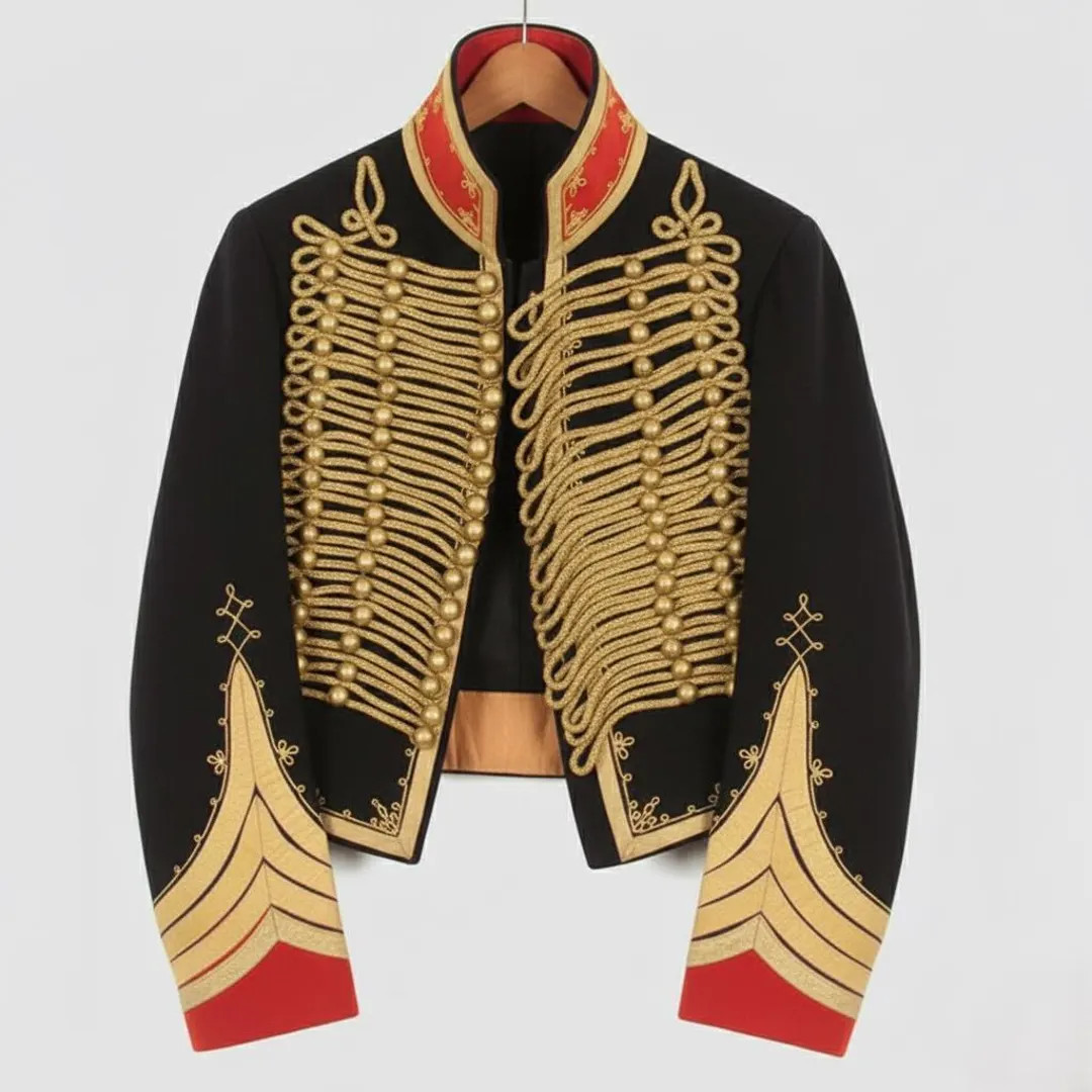 Military Dolman Hussar Jacket Green Napoleonic Uniform Tunic Pelisse Jimi Hendrix Jacket | Etsy (US)