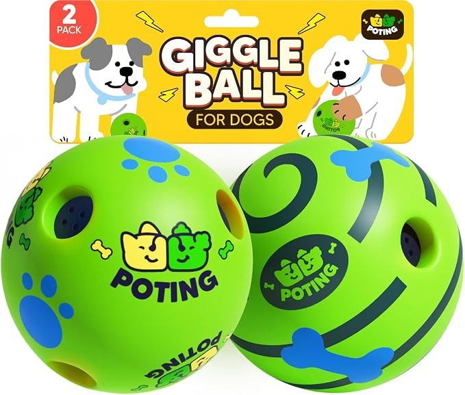 Giggle Ball for Dogs 2 Pack, Interactive Dog Toys, Funny Giggle Sound Toy Ball, Chew Toys for Lar... | Amazon (US)