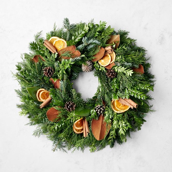 Orange Spice Live Wreath | Williams-Sonoma