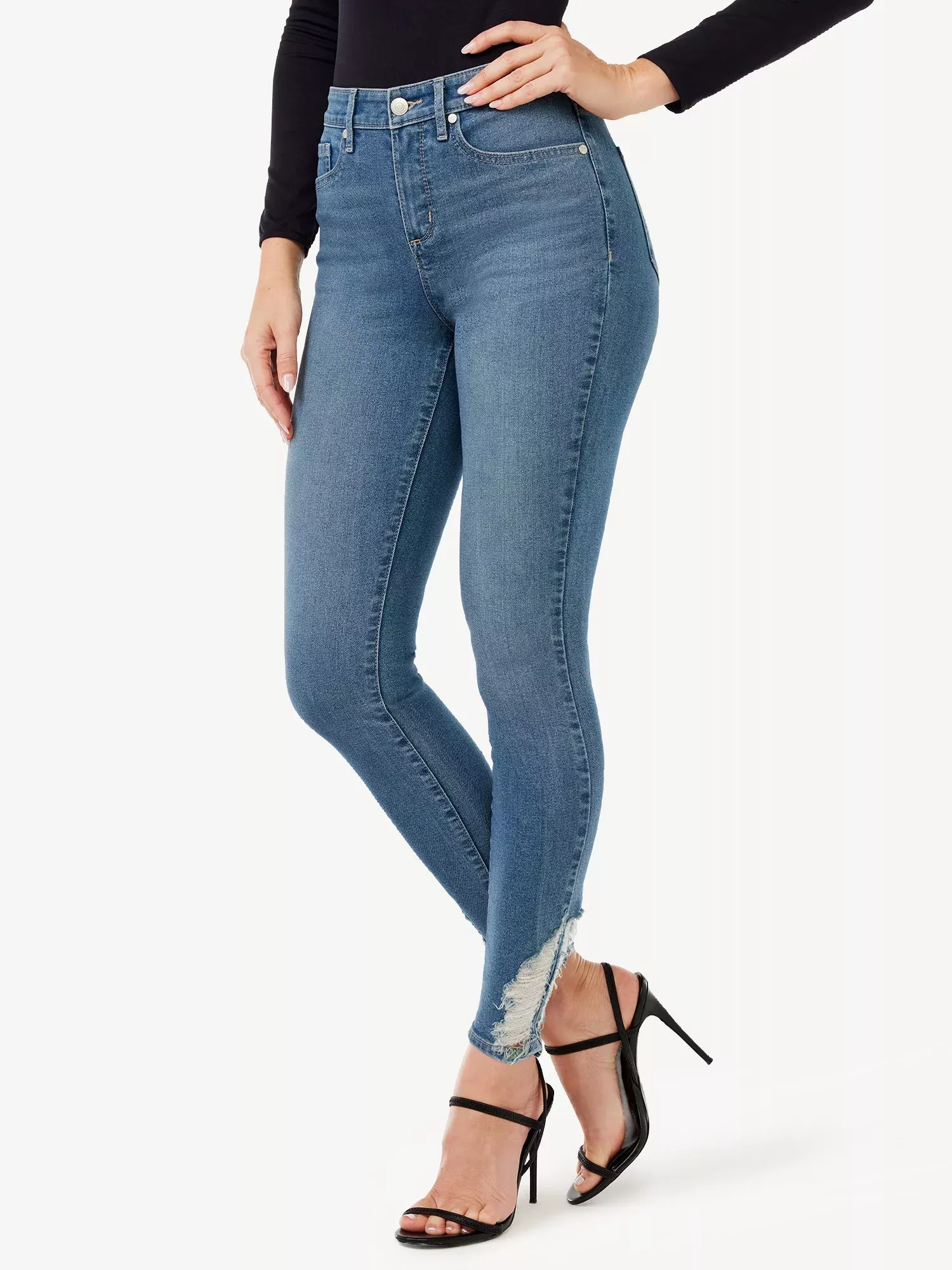 Sofia Jeans by Sofia Vergara Women's Scoop Neck Long Sleeve Bodysuit