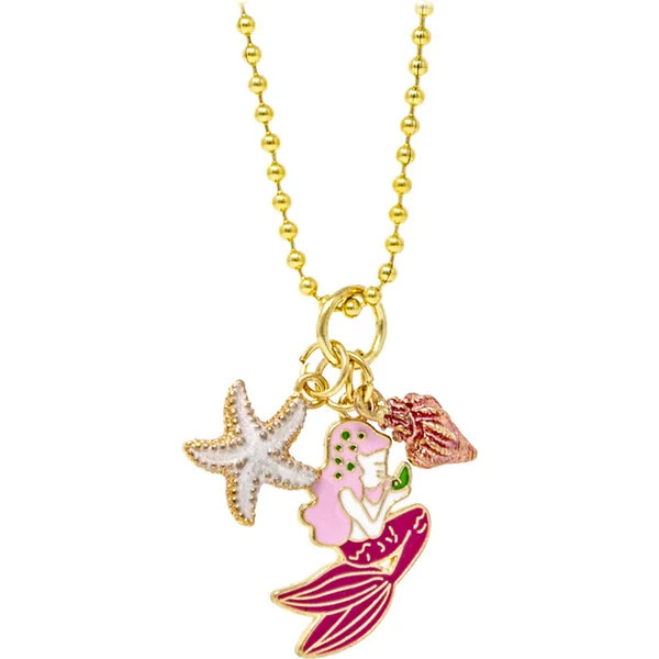 Mermaid, Star & Shell Gold Necklace | Maisonette