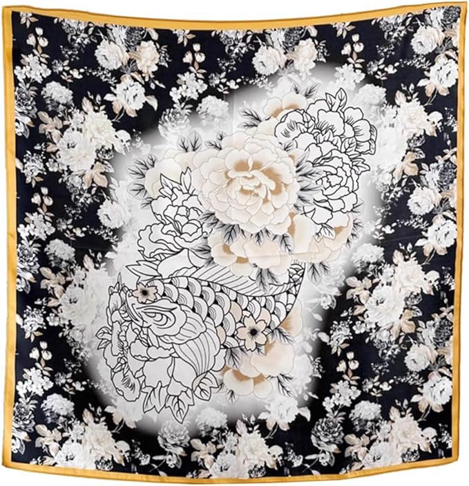 JERLA 100% Pure Mulberry Silk Square Scarf for Hair-26''x26'' Women Men Natural Silk Neckerchief ... | Amazon (US)