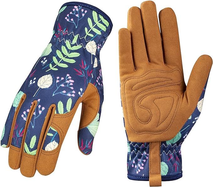 Bamllum Leather Gardening Gloves for Women - Working Gloves for Weeding, Digging, Planting, Rakin... | Amazon (US)