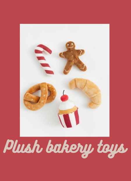 Plush bakery toys! Gingerbread man pretzel croissant candy cane Christmas cupcake perfect addition to any play shop!

#LTKSeasonal #LTKunder50 #LTKHoliday