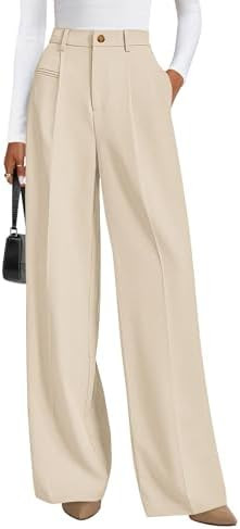 High Waisted Flowy Business Casual Palazzo Pants, Professional Office Trousers Slacks, Interview ... | Amazon (US)