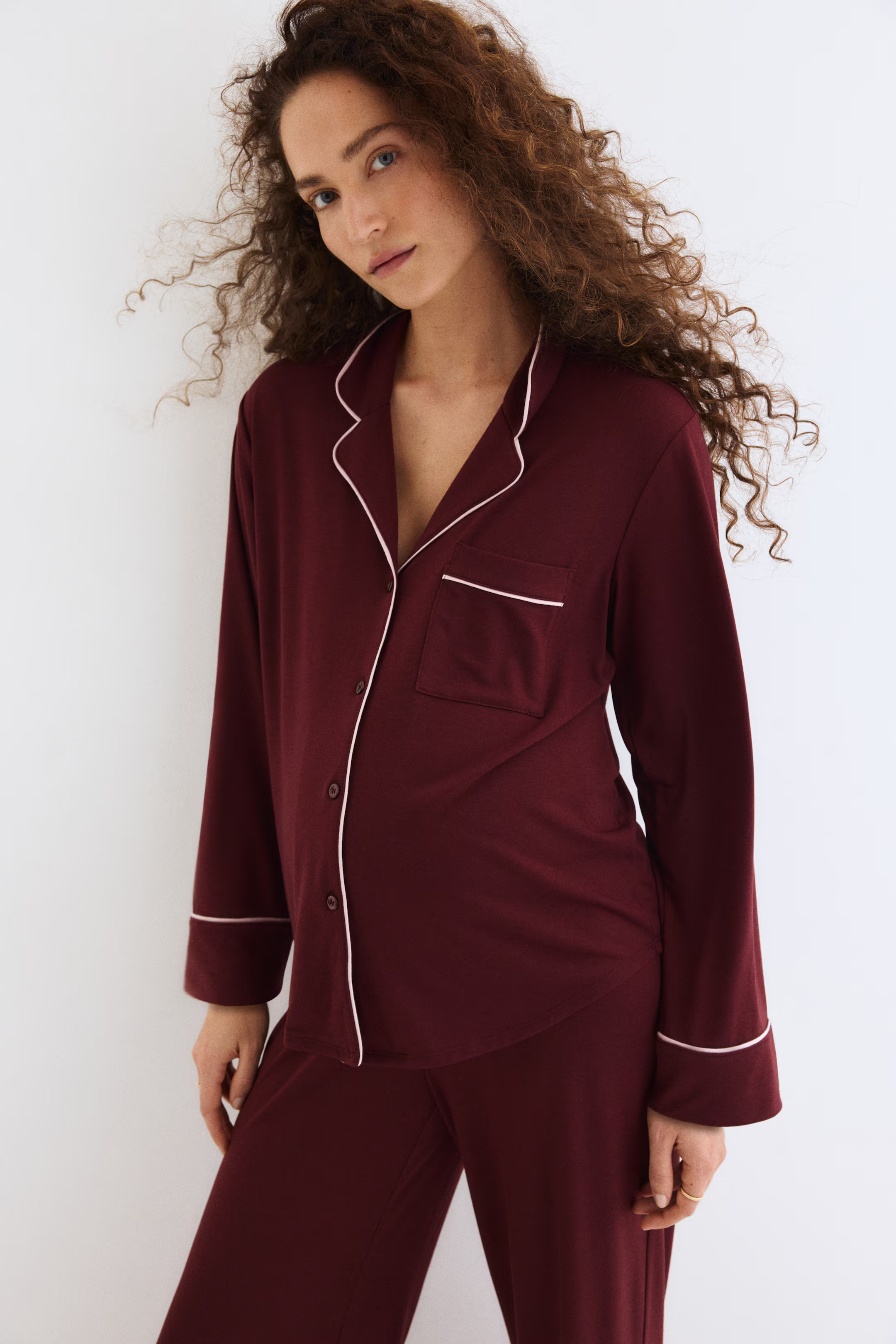 MAMA Piping-detail pyjamas | H&M (UK, MY, IN, SG, PH, TW, HK)