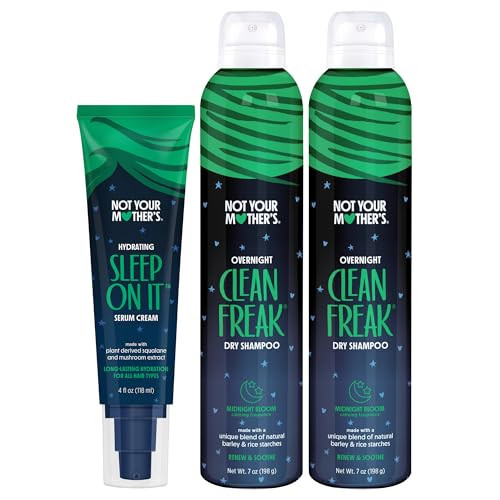 Not Your Mother's Overnight Clean Freak 2 Dry Shampoos and 1 Hydrating Sleep On It Serum Cream (3-Pack) - Hair Essentials for All Hair Types | Amazon (US)