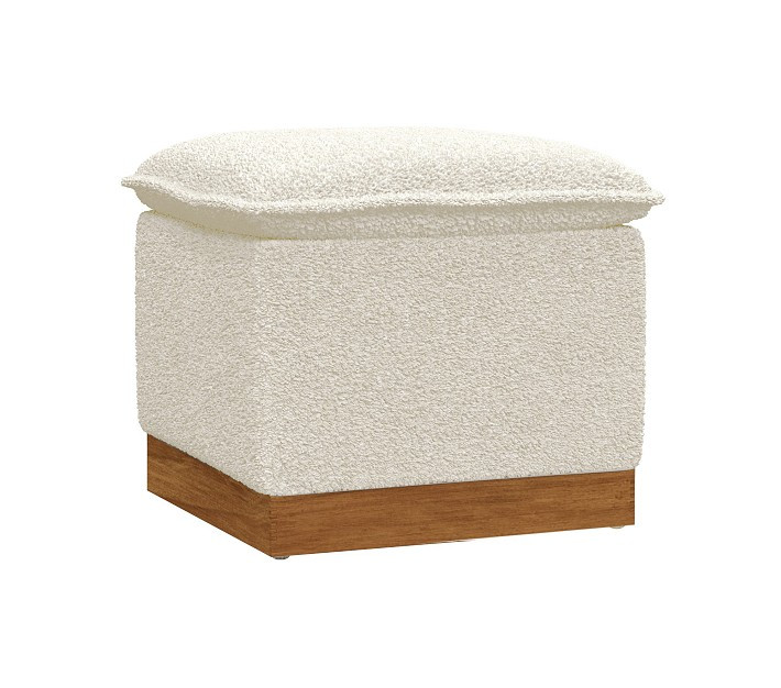 Paxton Swivel Glider Teddy Faux Fur, Ivory | Pottery Barn Kids