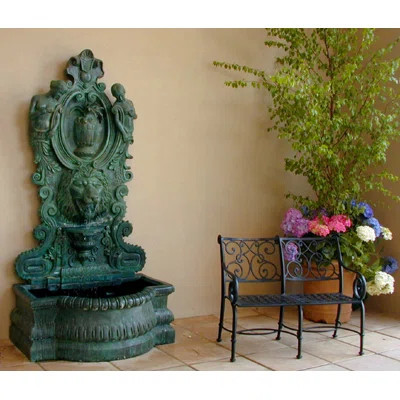 Bronze Lion Head & Nymphs Fountain | Wayfair North America