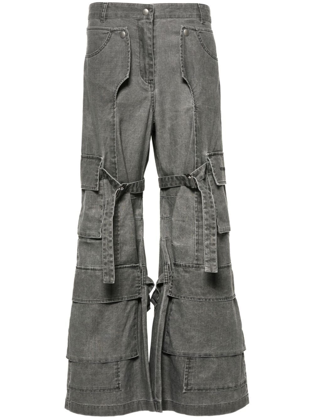Acne Studios strap-detail Trousers - Farfetch | Farfetch Global