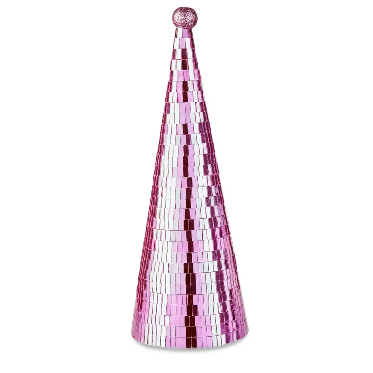 Pink Disco Ball Christmas Tree Tabletop Decor, 13 in, by Holiday Time | Walmart (US)