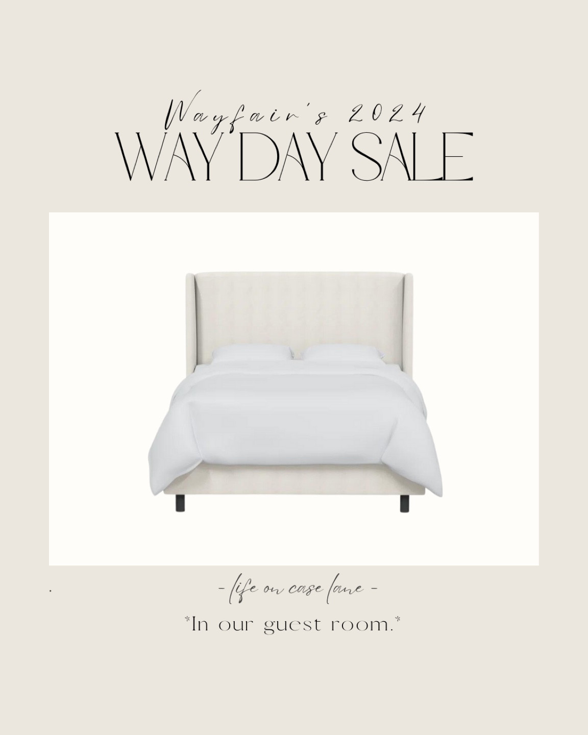 Our guest room bed - upholstered bed. 

#LTKxWayDay

#LTKhome #LTKsalealert