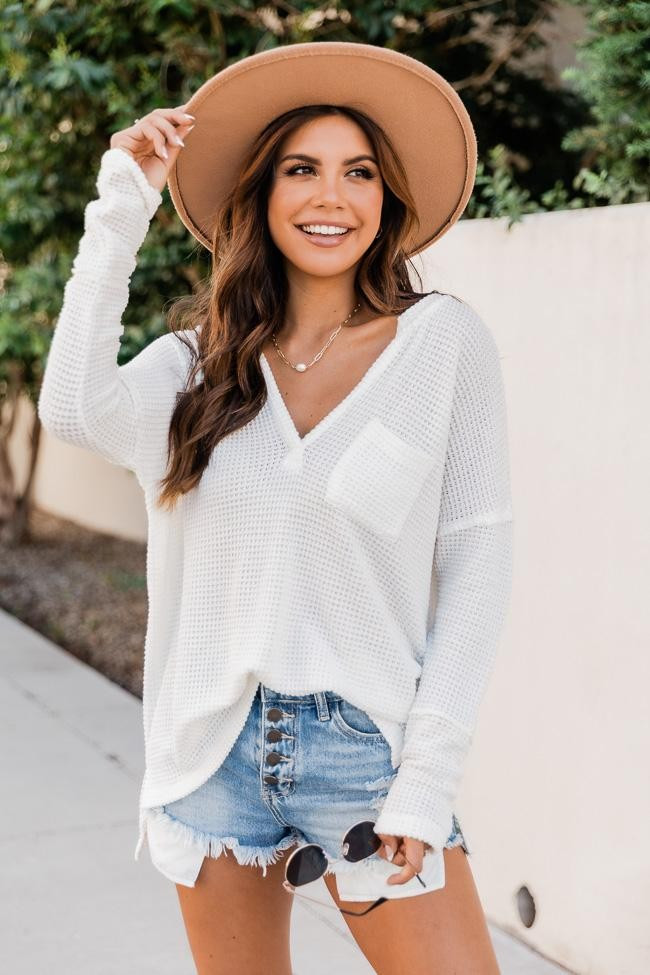 Always Loving You Most White Blouse | The Pink Lily Boutique