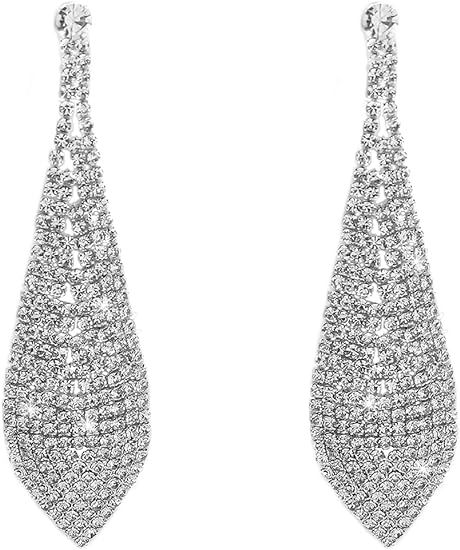Supra Diamanto Rhinestone Earrings Dangling for Women Girls, Long Chandelier Earrings Tassel Ligh... | Amazon (US)